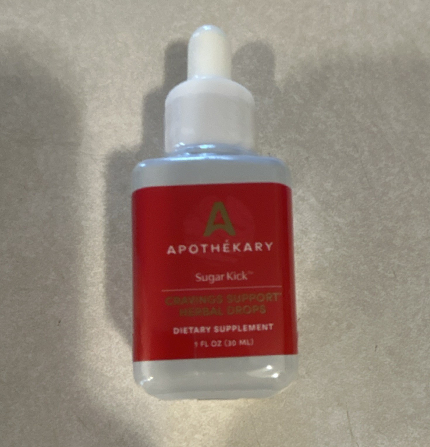 Apothékary Sugar Kick Herbal Drops Cravings Support 1 fl oz Exp 06/2026