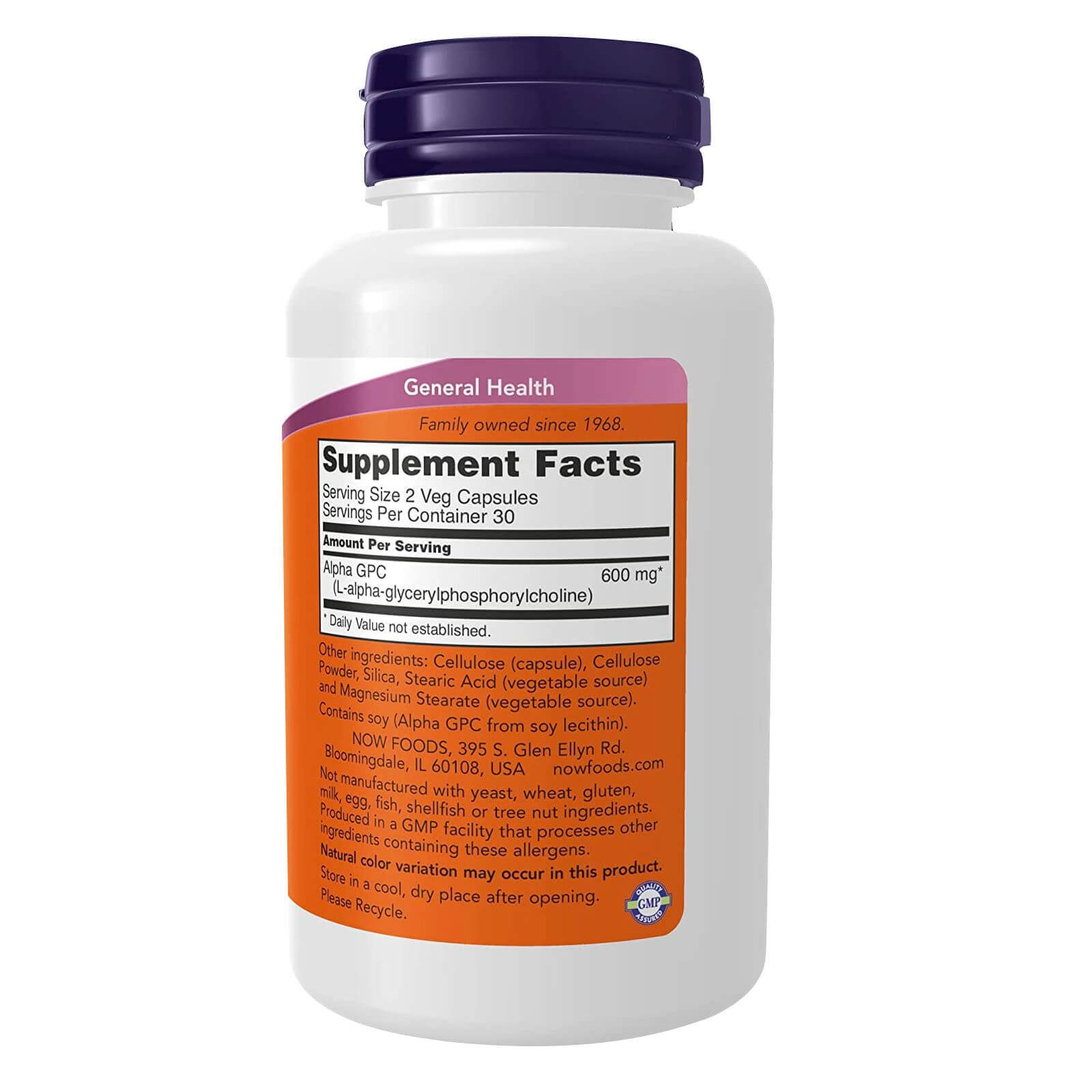 NOW Alpha GPC 300 mg – 60 Veg Capsules, Cognitive & Mental activity Support