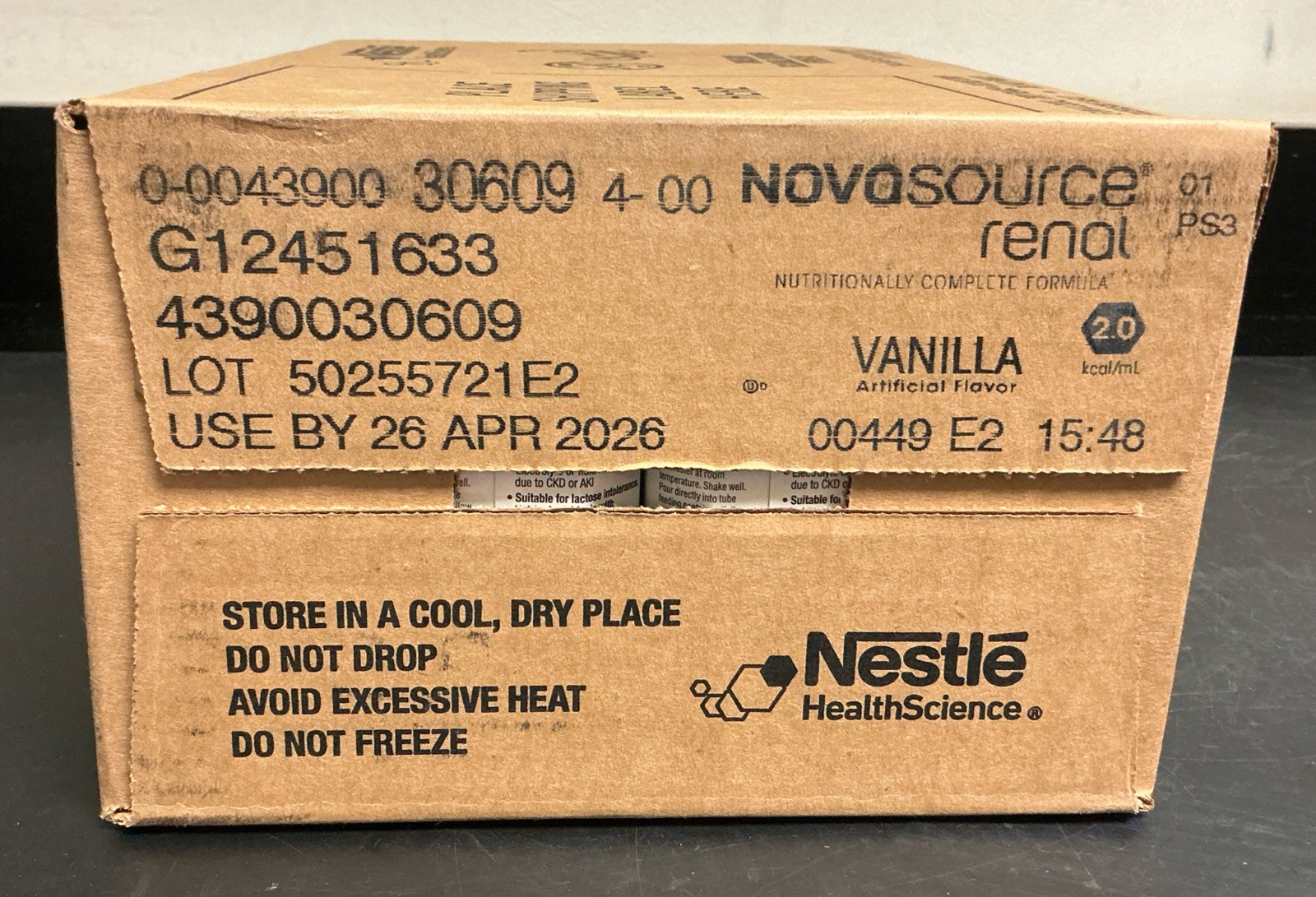 Case of 24 Nestle Vanilla Flavor Novasource Renal Formula | 8 oz Cartons