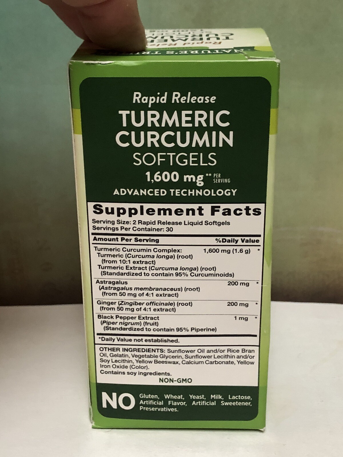NEW Nature’s Truth Turmeric Curcumin 1600mg Rapid Release Softgels 60 Ct ~ NIB