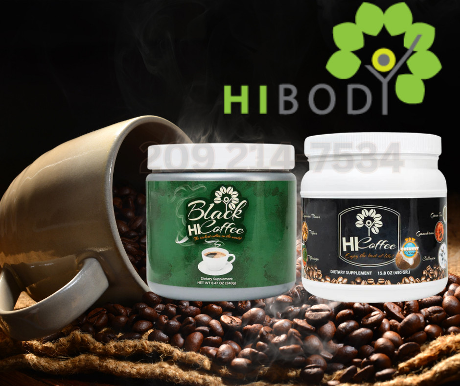 Black HiCoffee and Hibody Hicoffee Coffee With Coconut Cream  HiBody