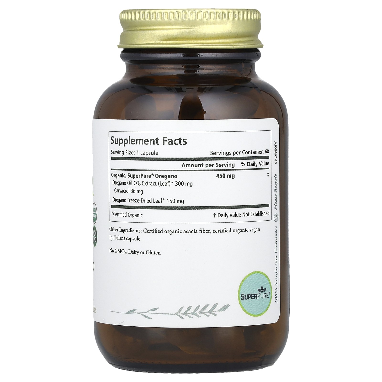 SuperPure® Oregano, 60 Capsules