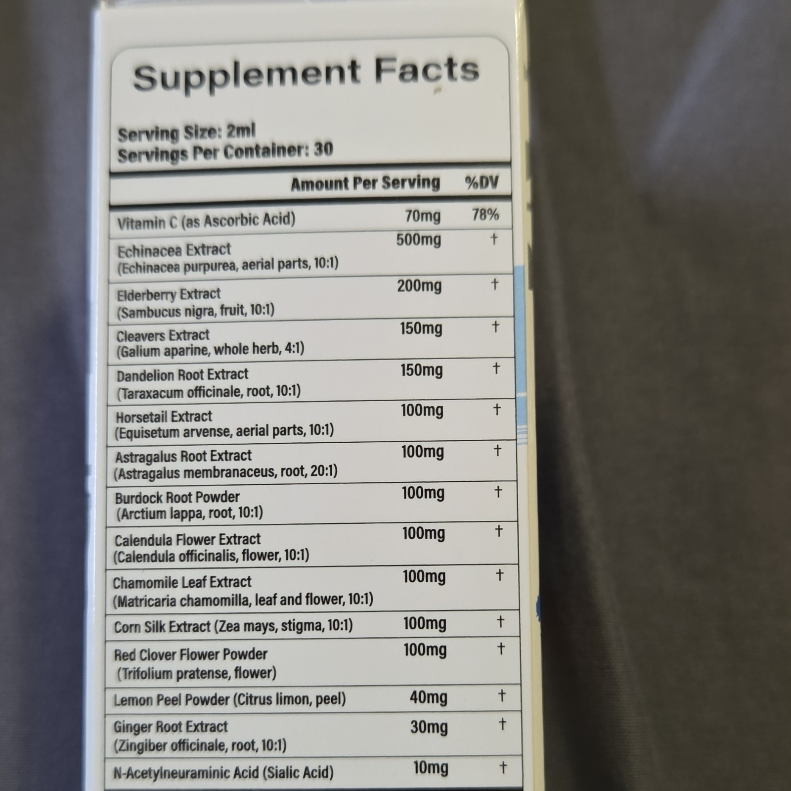 LAZPOWFI Liposomal Lymphatic Support Liquid 2000mg w/ Vitamin C & Herbs