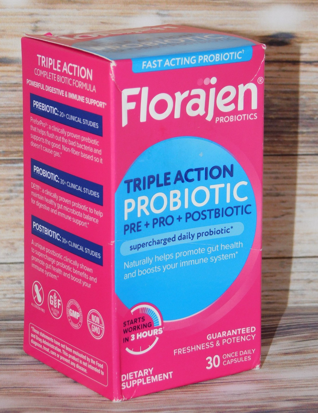 FLORAJEN Triple Action PROBIOTIC 30ct Dietary Supplement Dated 05/2026 ― #DM10