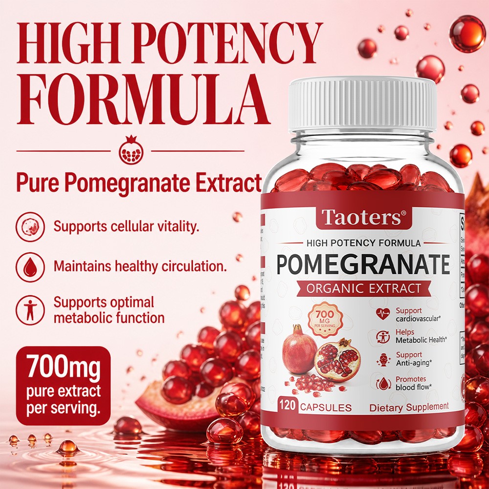 Organic Dietary Supplement, With Pomegranate Fruit Extract 700mg, 30-120 Softgel