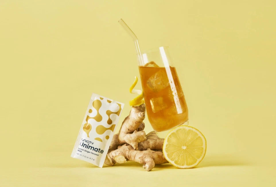 Unicity Unimate Lemon Ginger 30 Stick Packs NEW/SEALED Free Shipping