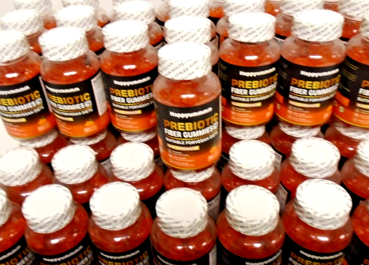 58 Bottles Prebiotic Fiber Gummies, 7g per Serving of 3 (30/Bottle) Orange 3/27