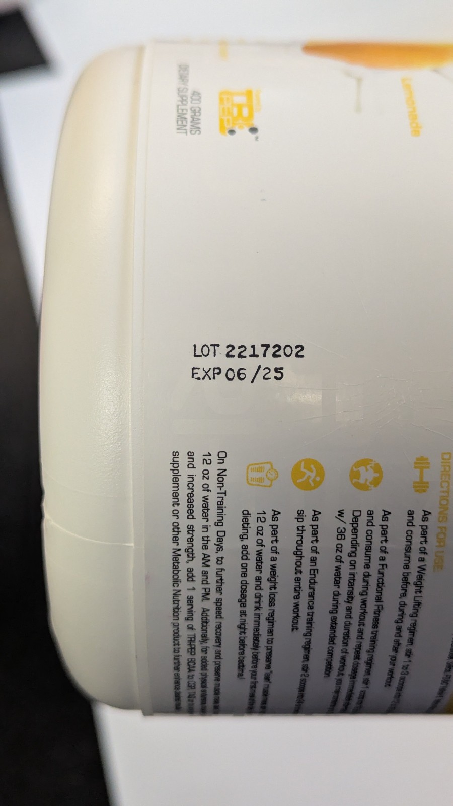 Lemonade Tri-Pep Chain Amino Acid by Metabolic – PAST DATE – SEE PICTURES