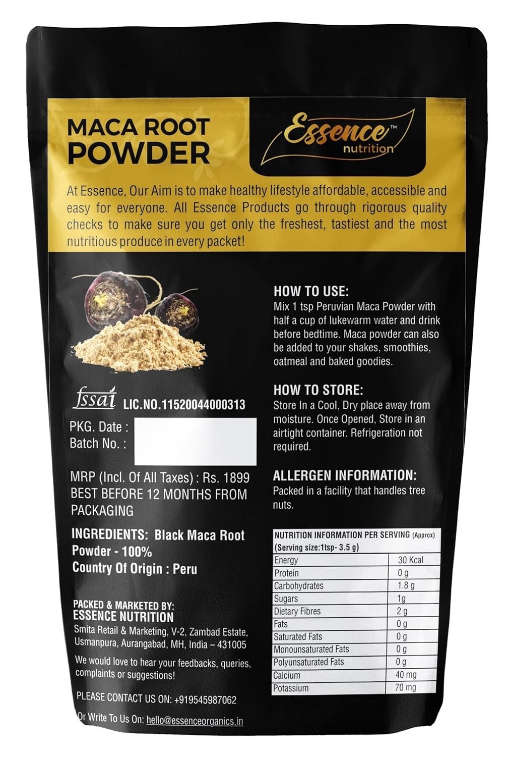 Original Black Maca Root Powder (150gm)Effective Maca for Workout, Stamina