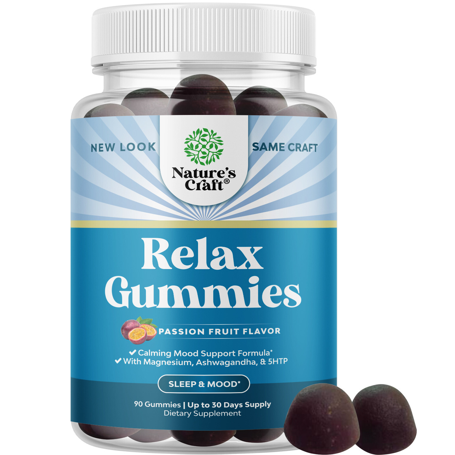 Calming Gummies for Adults with Ashwagandha and Magnesium – Relaxing Gummies