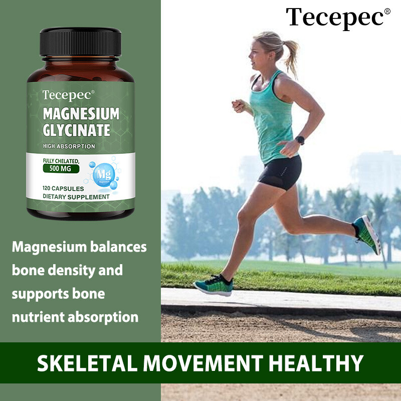 Magnesium Glycinate 500mg – Fully Chelated, High Absorption Capsules for Heart