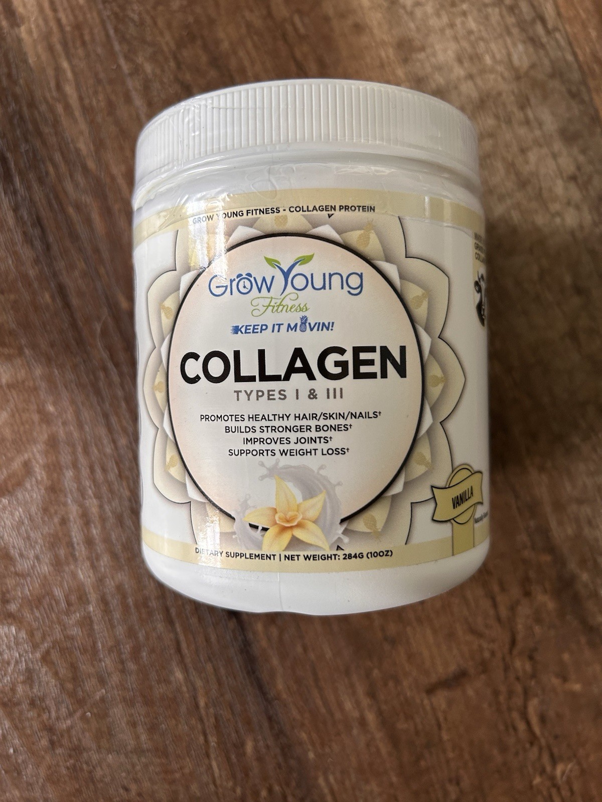 Grow Young Fitness Collagen Protein Supplement Vanilla 10oz Sealed Brand New