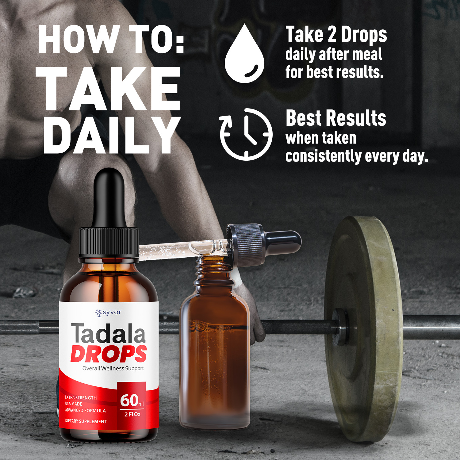 (5 Pack) Tadala Male Support Drops Advanced Vitamin Tadala Supplemen 150 Serving