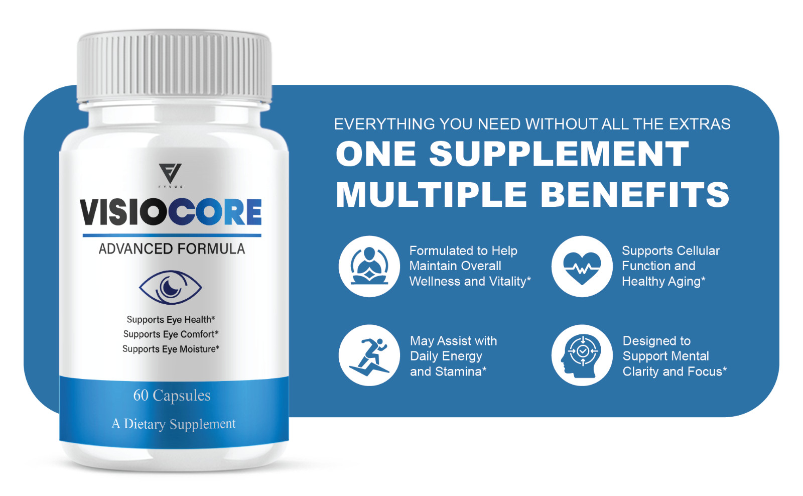 (5 Pack) VisioCore Advanced Formula, Visio Core Eye Care Support (300 Capsules)