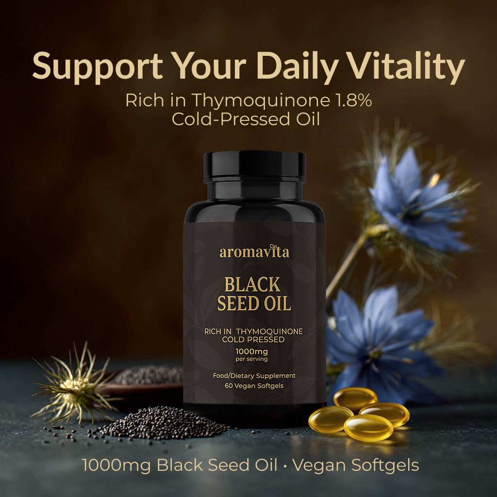 Aromavita Black Seed Oil 1000mg Softgels – Immune & Digestive Support
