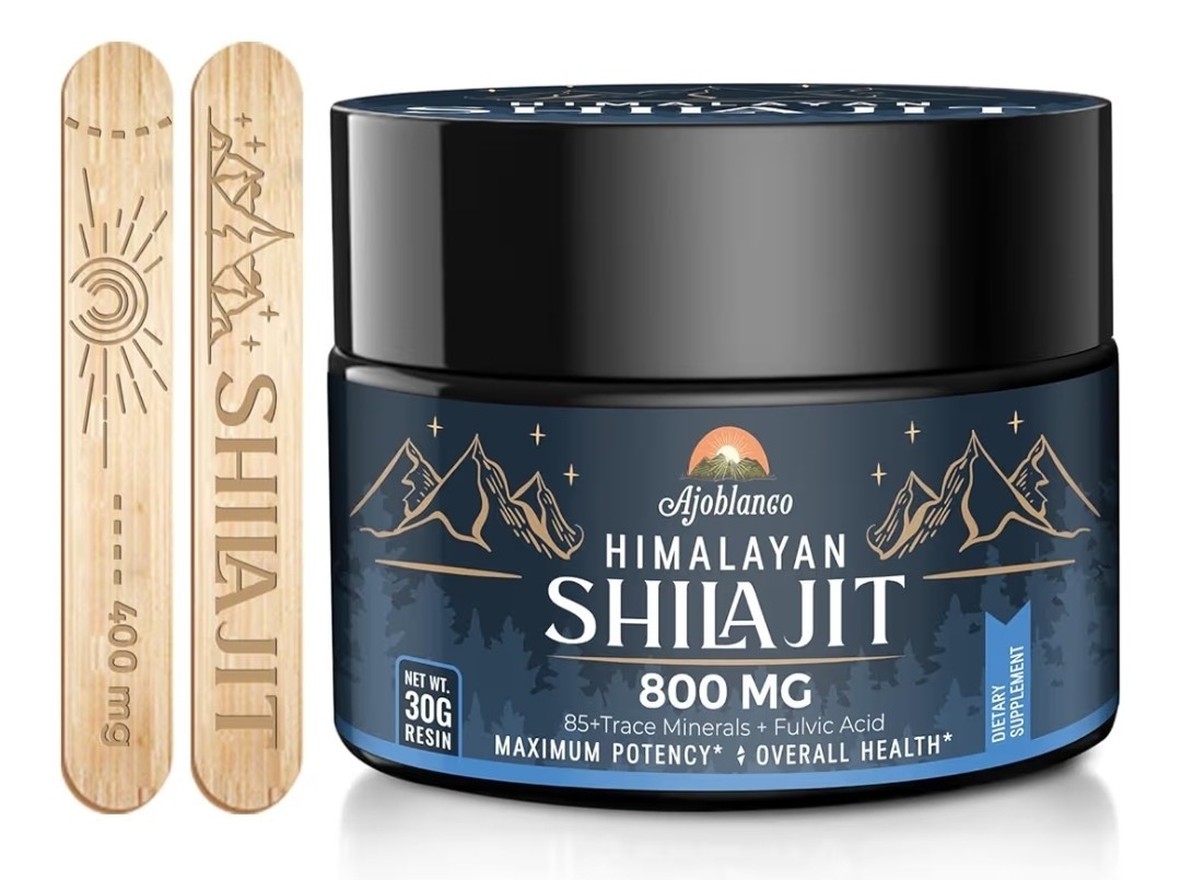 Ajoblanco 800 Mg Himalayan Shilajit Resin, Shilajit Pure Himalayan Organic, Shil