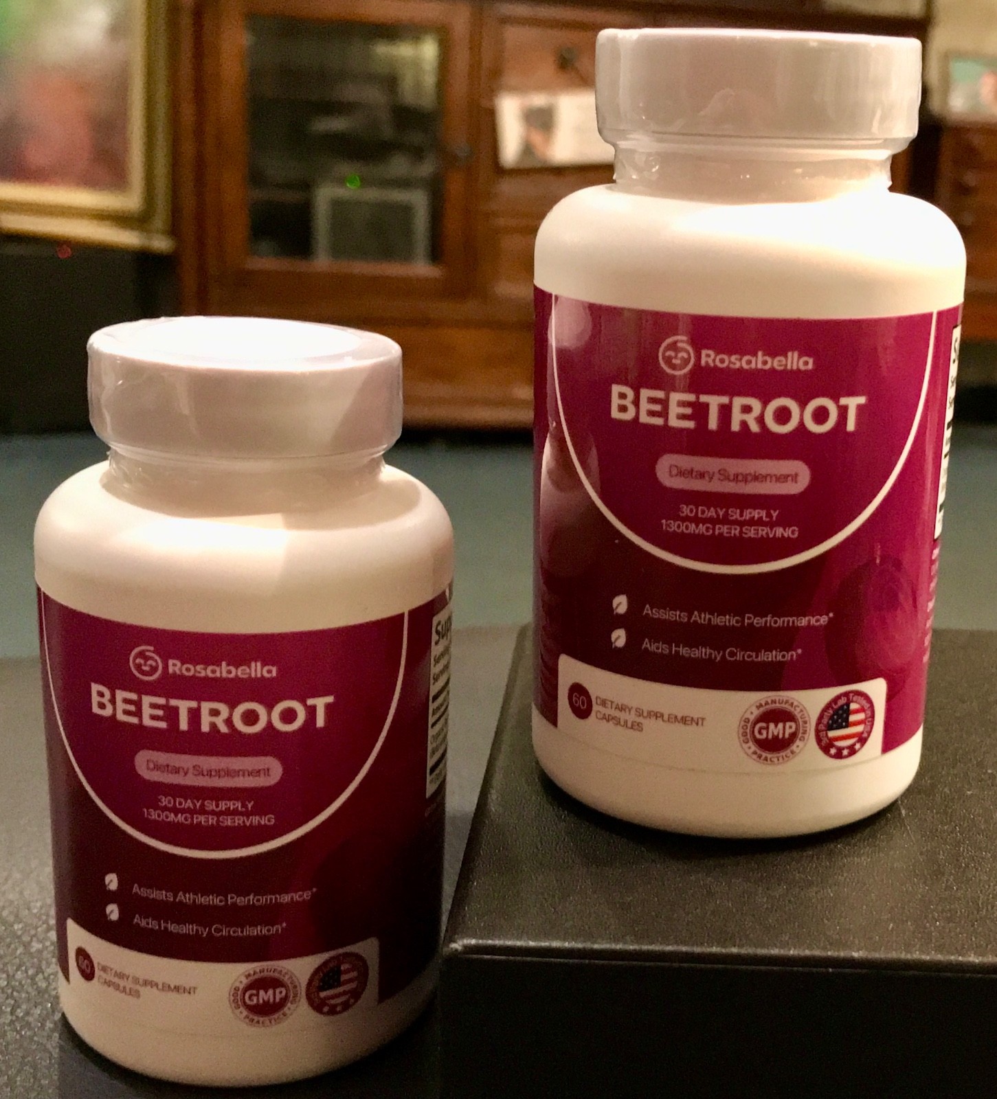 NEW 2 Sealed Bottle of Rosabella Beetroot Capsules, 60/bottle
