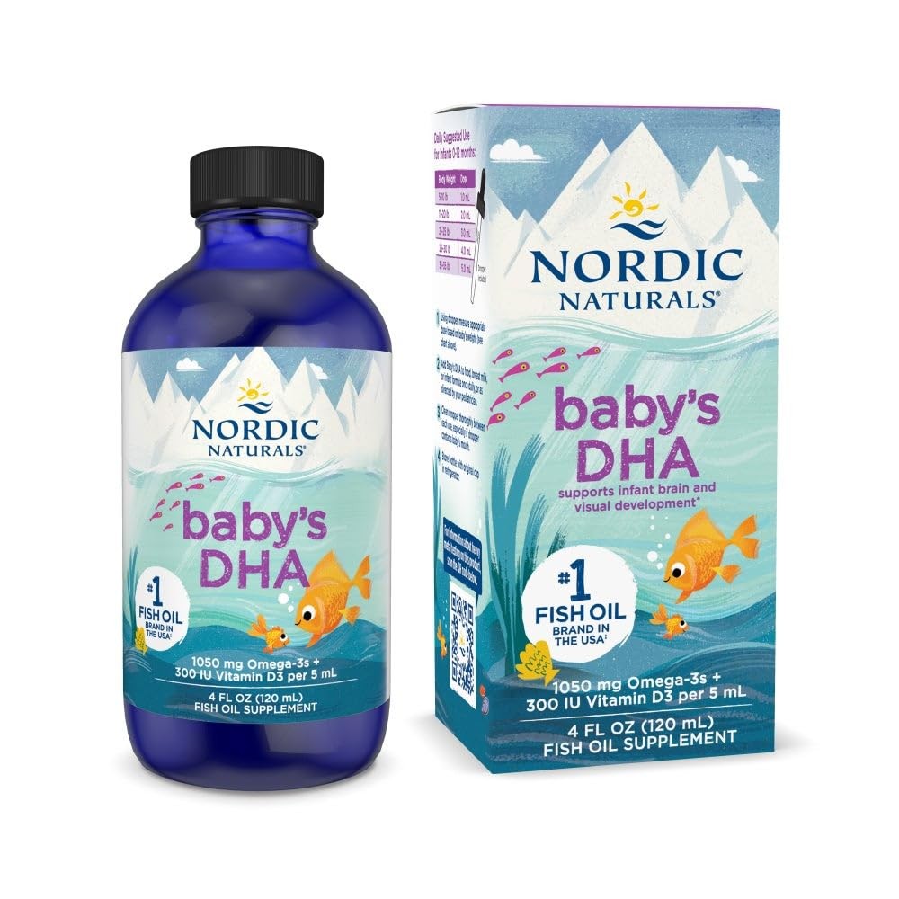 Nordic Naturals Baby’s DHA, Unflavored – 4 oz – 1050 mg 4 Fl Oz (Pack of 1)
