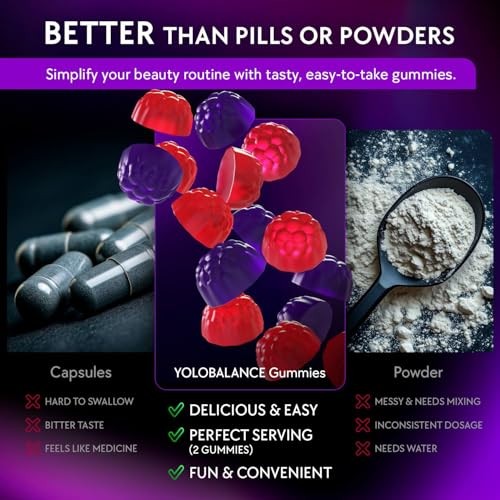 10,000mcg Biotin Gummies for Hair Growth – Collagen, Keratin, Silica &