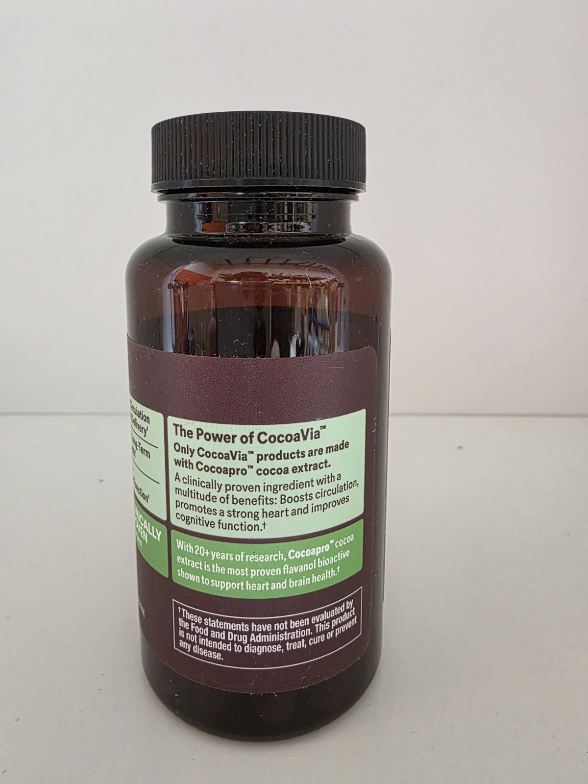 CocoaVia Flavanols 500mg 50 Capsules Cocoa Flavor Dietary Supplement