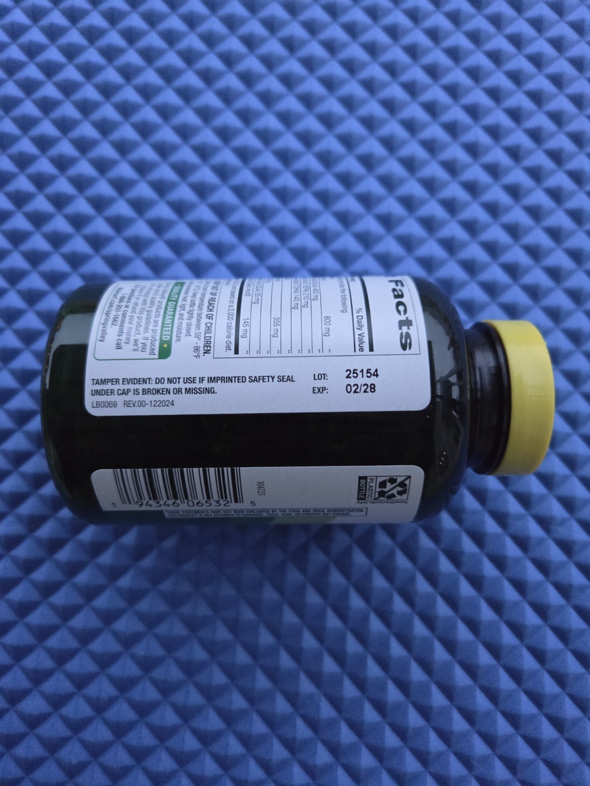 Spring Valley Omega 3, 6 , 9. Heart Health Exp 02/2028