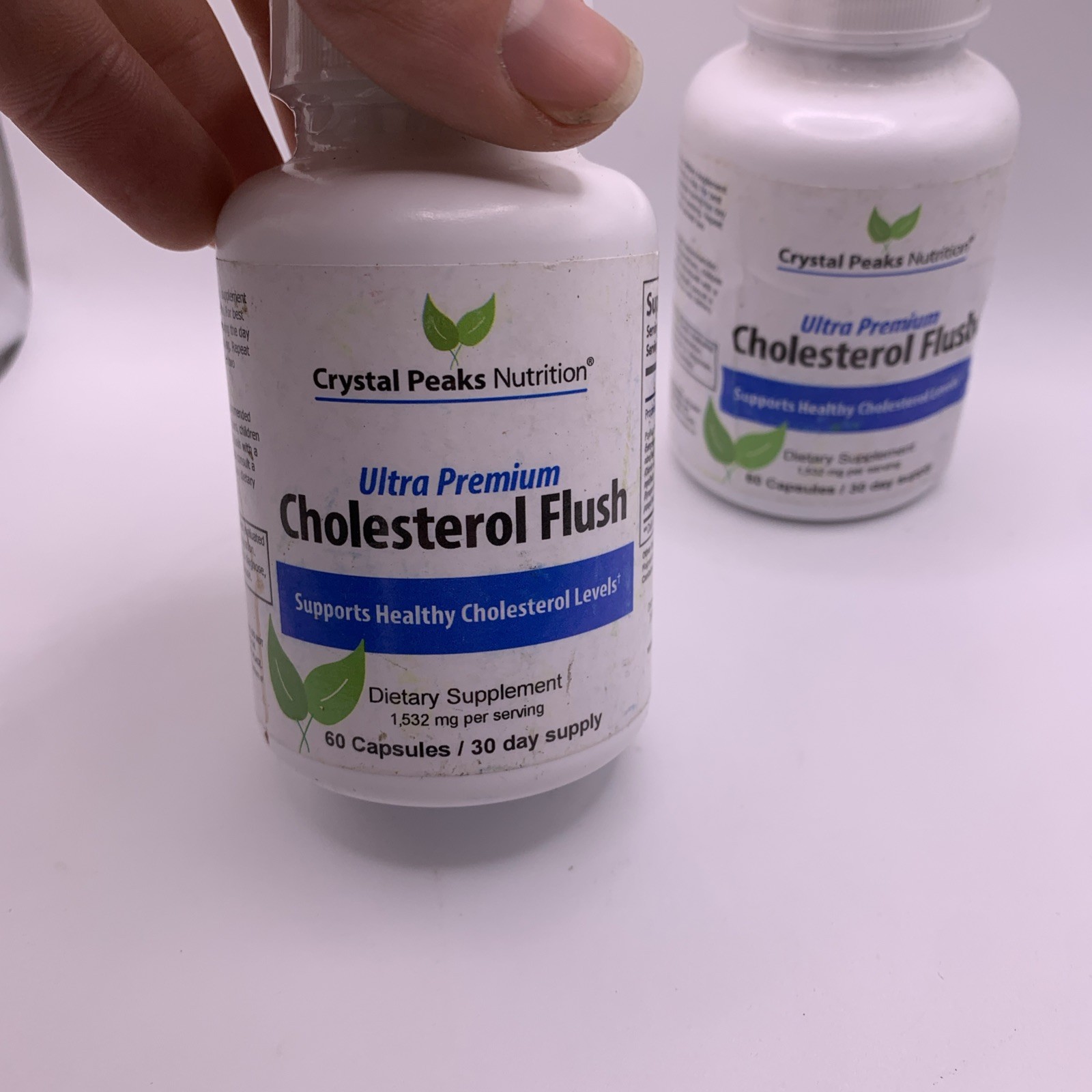 2 Pack CRYSTAL PEAKS NUTRITION Cholesterol Flush 120 Count Total EXP. 10/28