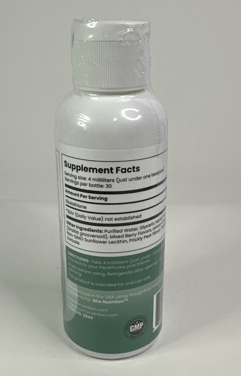 EXP:09/2027 Rho Nutrition Liposomal Glutathione 4 oz / 120 mL – New/Sealed!