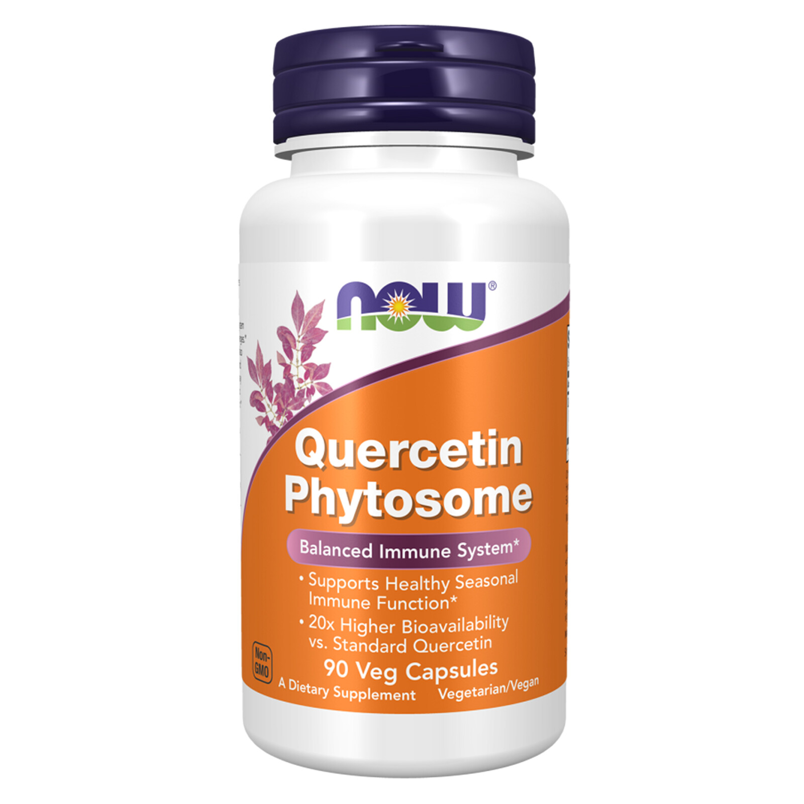 NOW Quercetin Phytosome – 90 Veg Capsules, Balanced Healthy Season Immune System