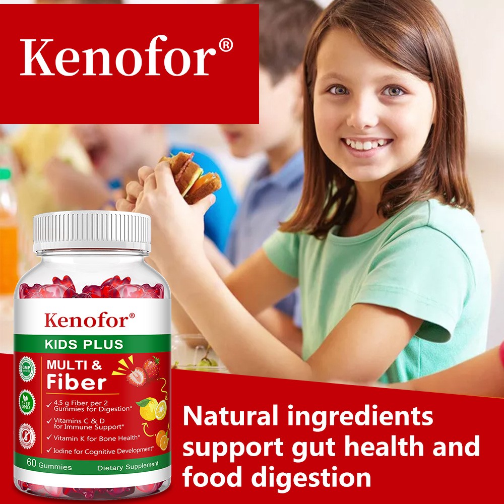 Kids Multi Fiber Supports Digestive Bone Immune System Health 60 Gummy