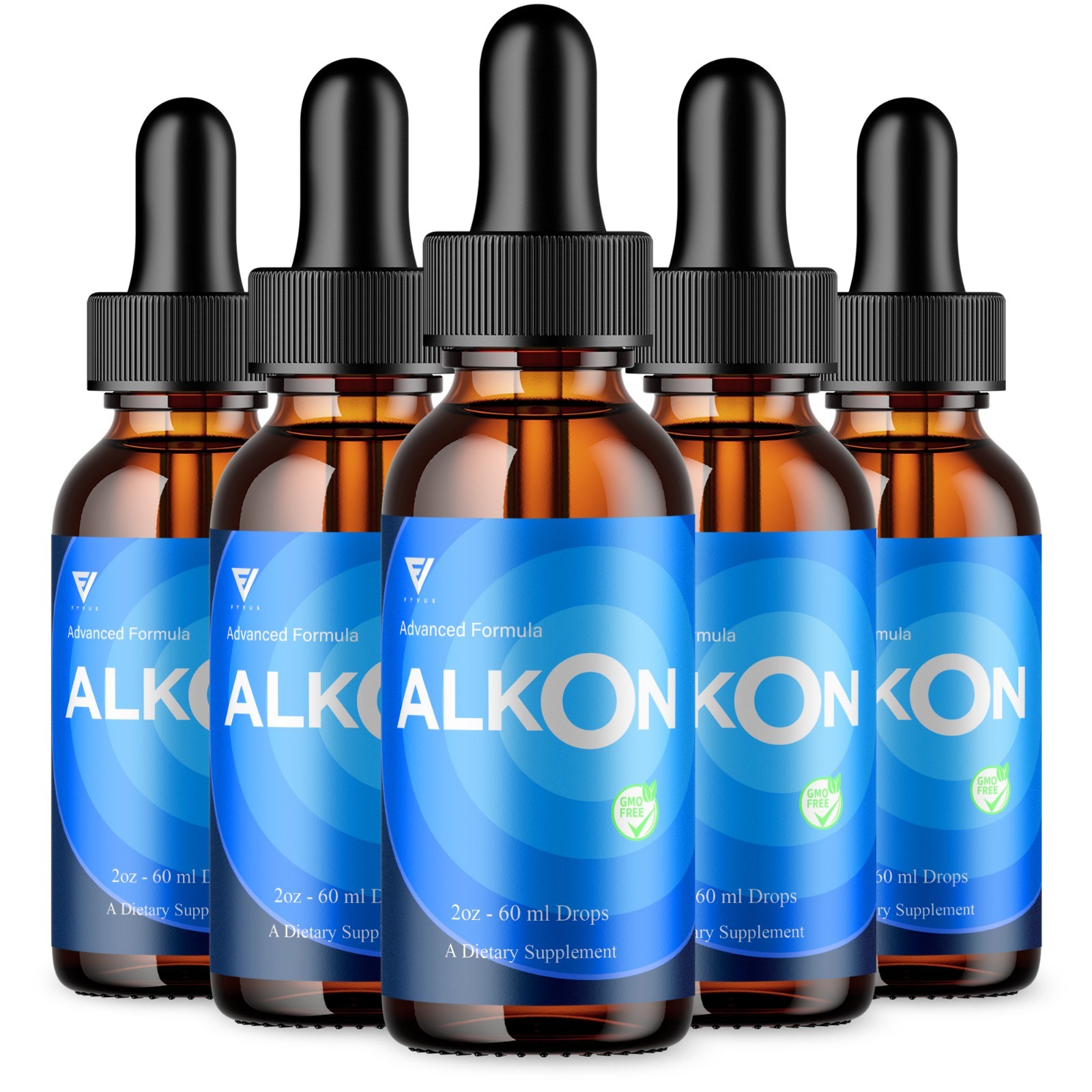 (5 Pack) Alkon Daily Wellness Drops, Alkons Formula (10oz)