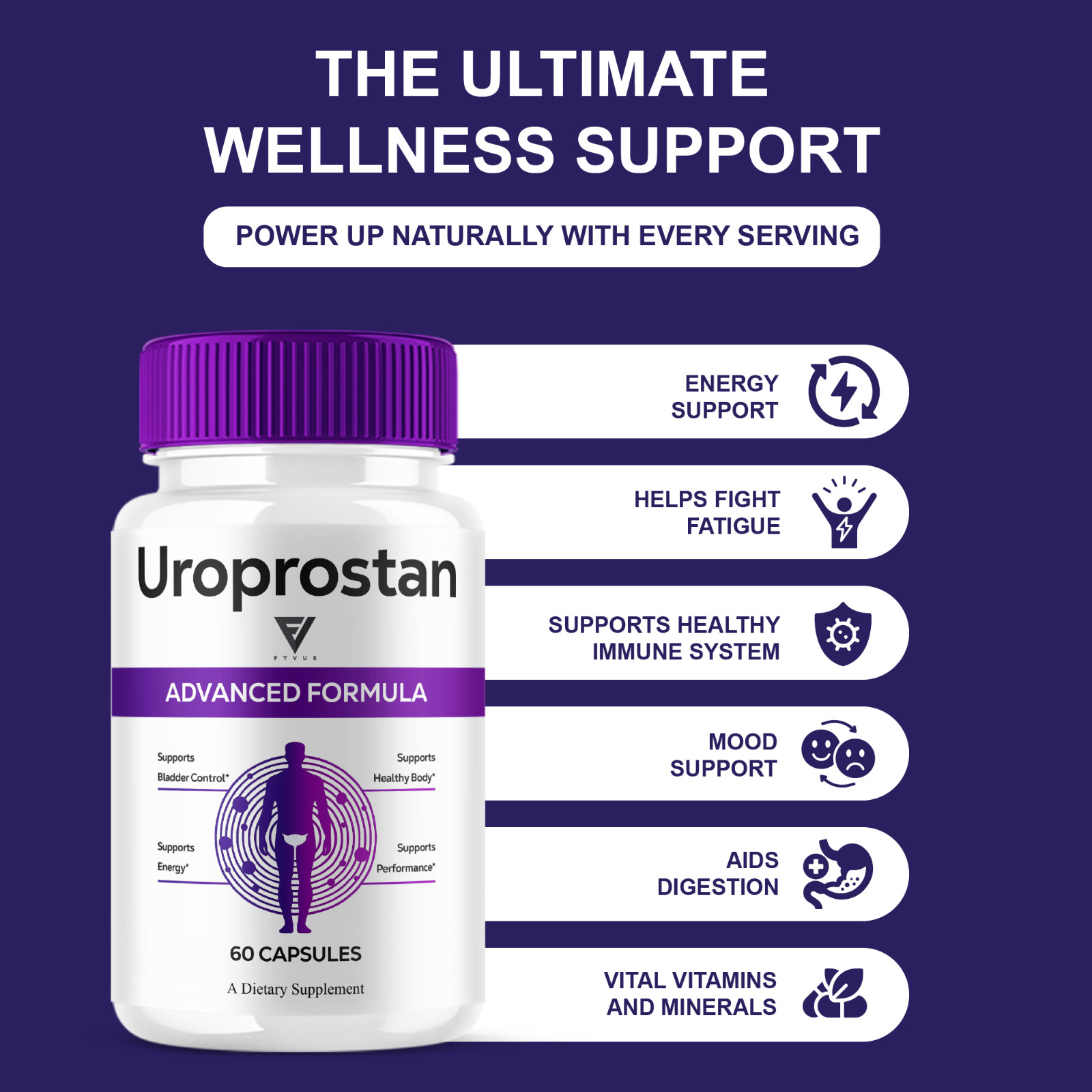 (2 Pack) Uroprostan Advanced Male Capsule, Uro Prostan Support (120 Capsules)