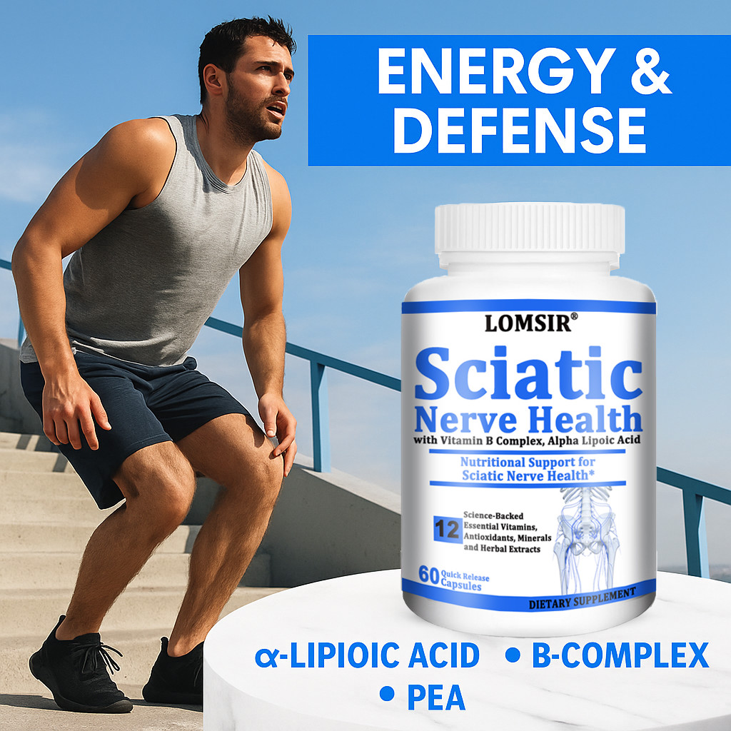 Sciatic Nerve Health Support Supplement – Alpha Lipoic Acid 300mg – 60 Capsules