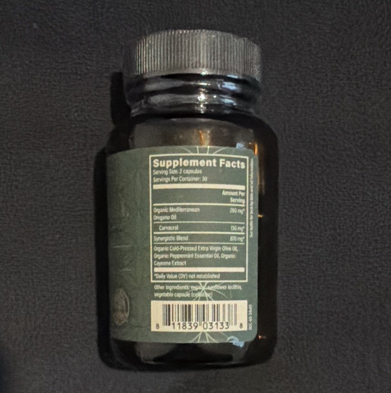 Global Healing Oregano Oil Liquid Capsules 200mg, Immune Support, Vegan, 60 ct