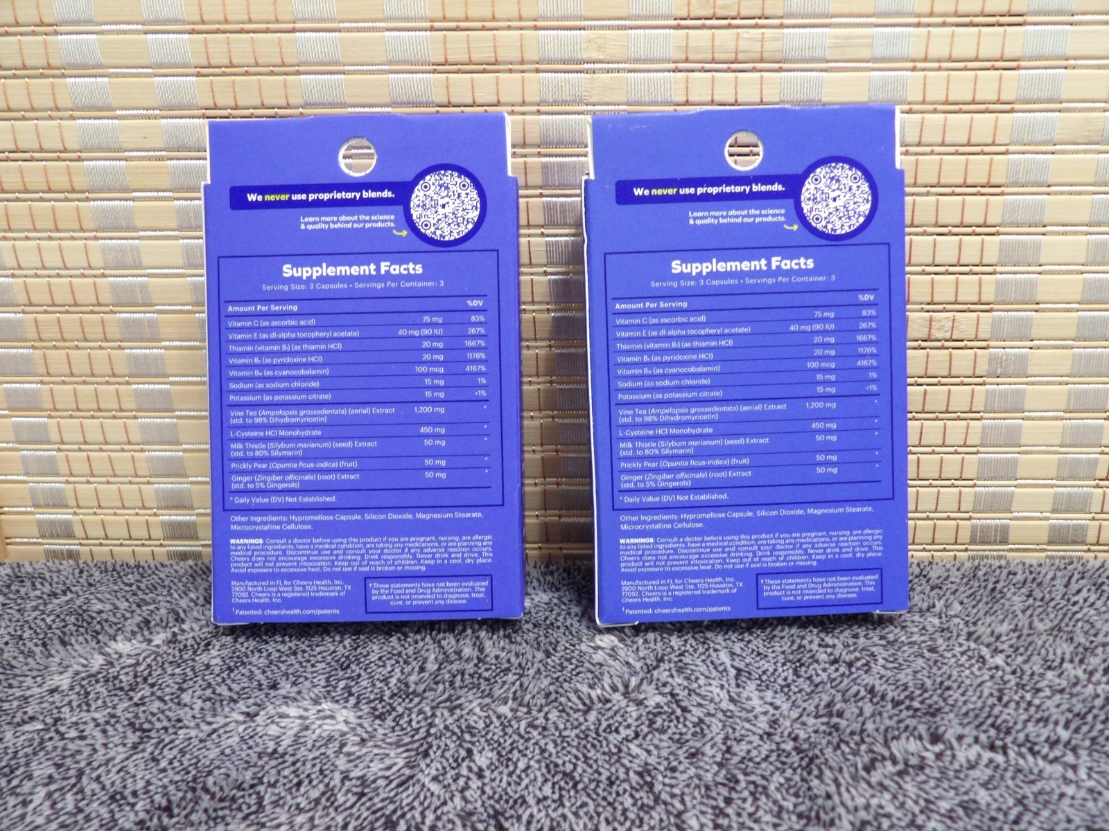 2 – Cheer After Alcohol Aid Capsules. Each Box Contains 9 Capsules Expires 8/27
