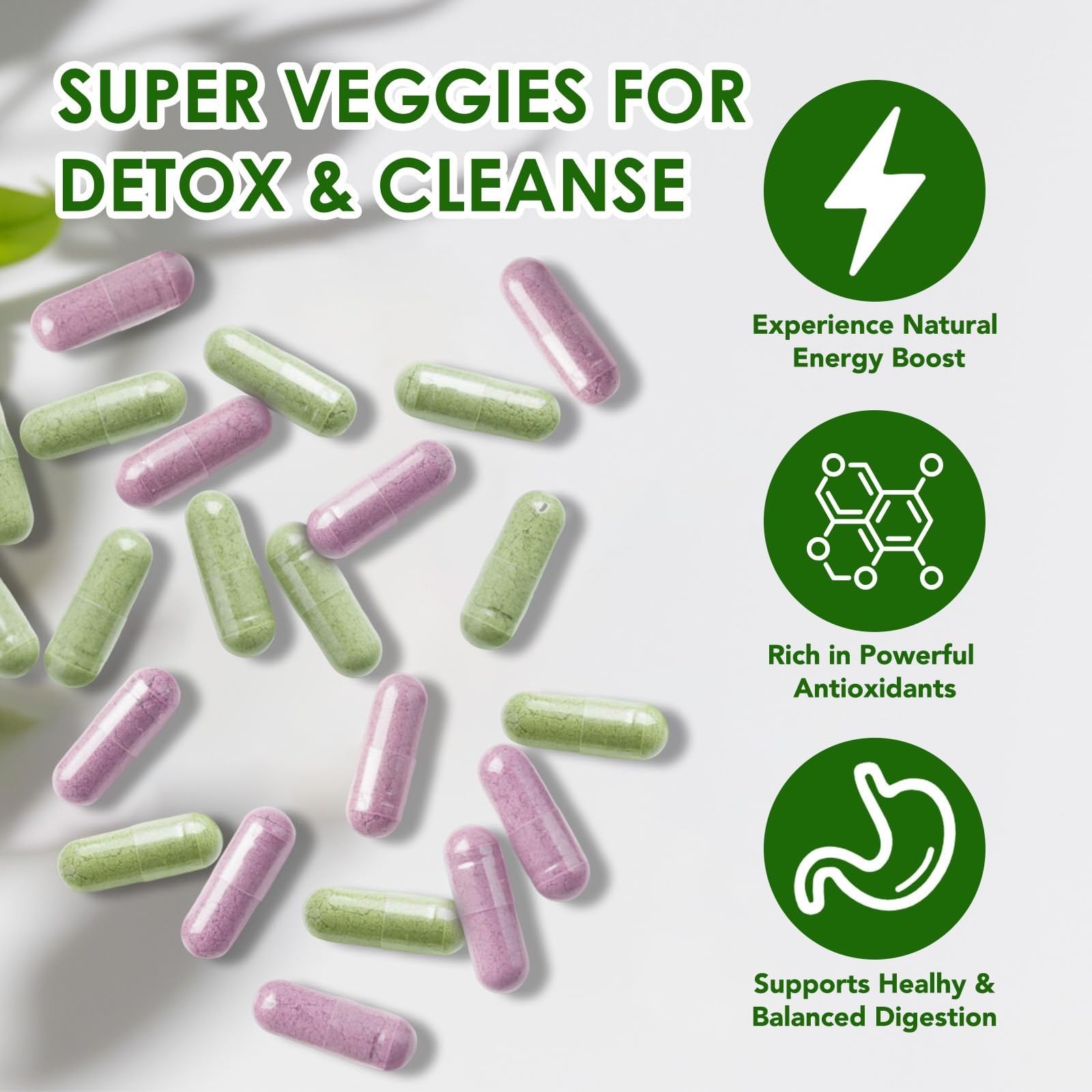 GKVIAT Fruits & Veggies Supplements – 2 Bottles 180 Total Vegetarian Capsules