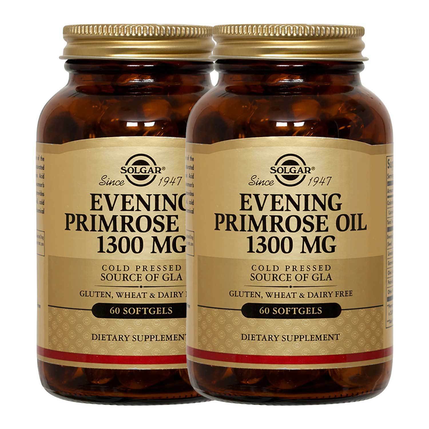 2 x Solgar Evening Primrose Oil 1300 mg 60 Softgels
