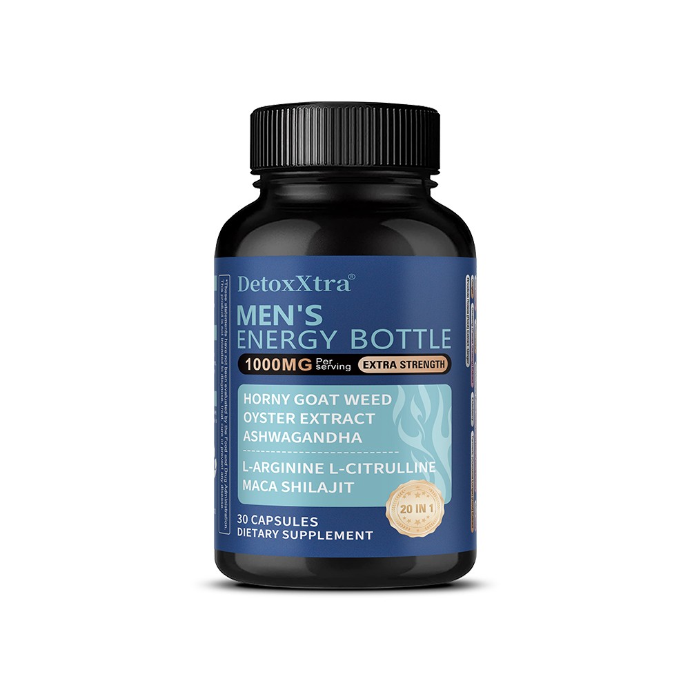 Men’s Energy Bottle – 20-in-1 Complex with,Maca & Oyster for Vitality 30~120Caps