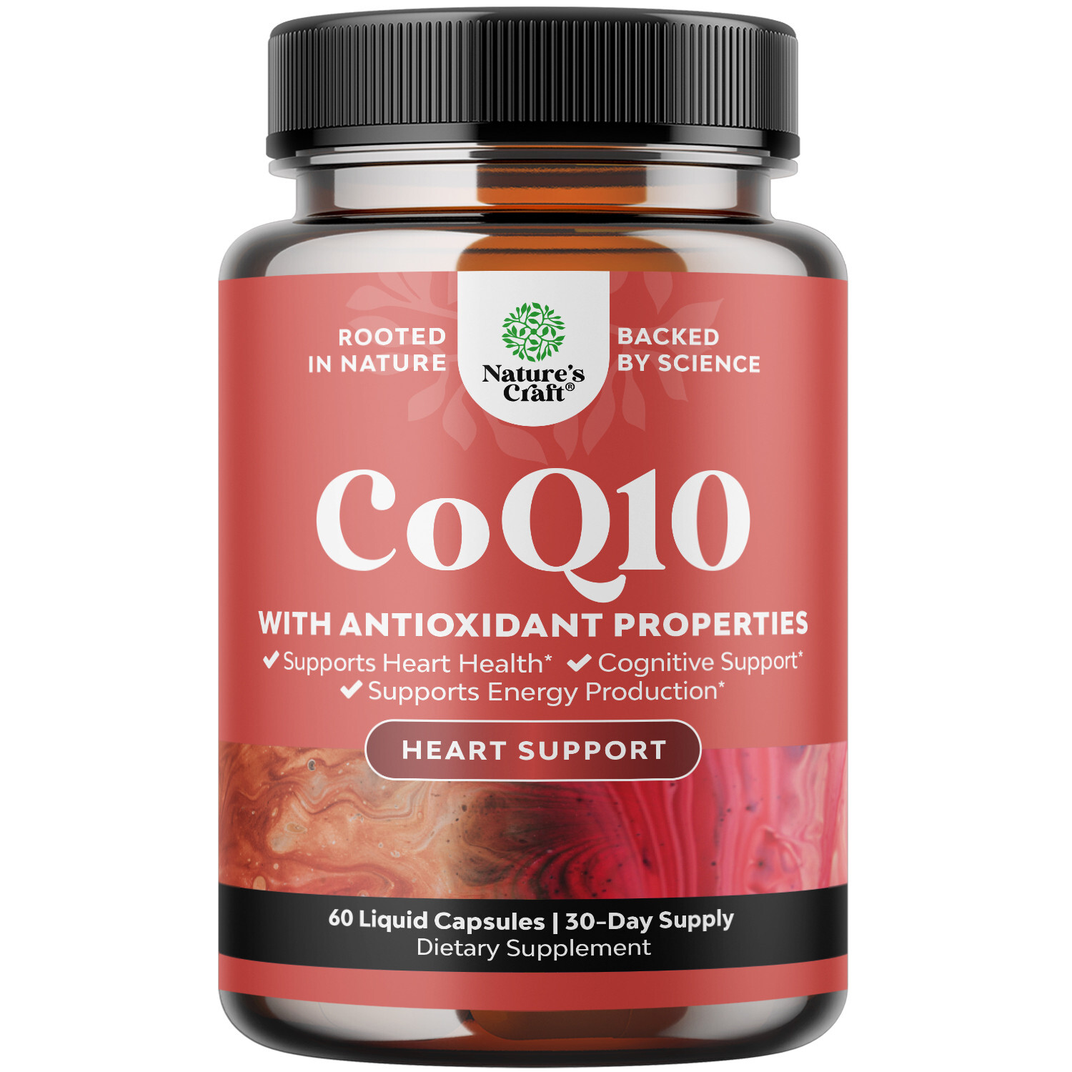 CoQ10 200mg Per Serving Liquid Capsules – High Absorption Coenzyme Q10 for Heart