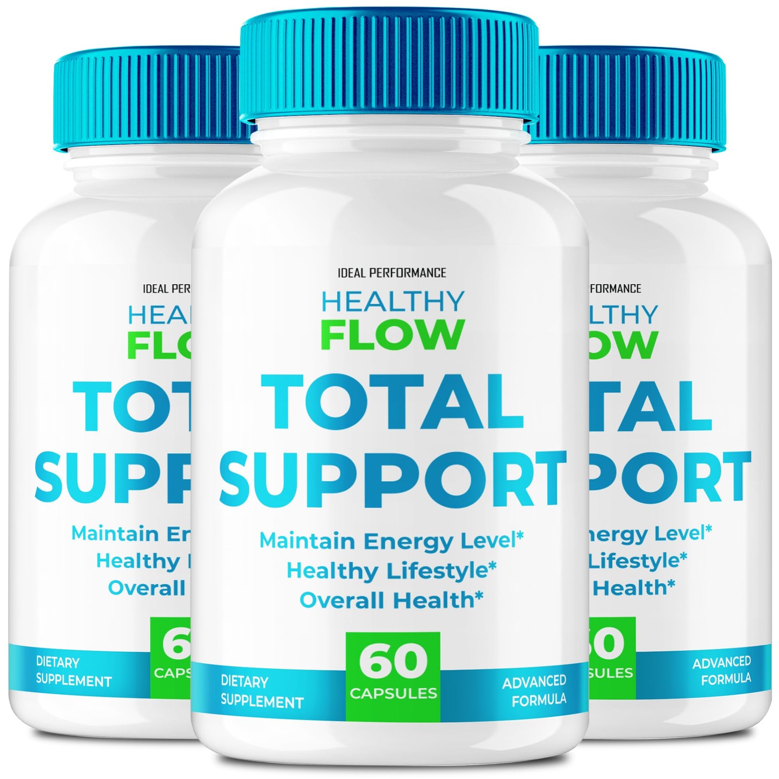 Health Flow Total Support General Wellness Supplement – 180 Capsules (3 Pack)