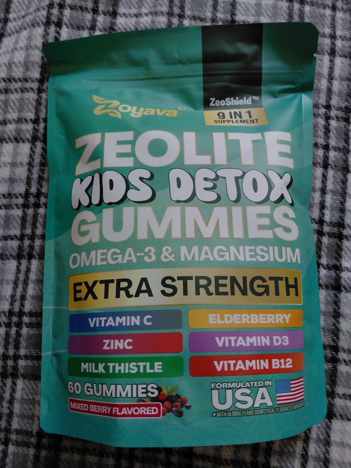 Zoyava Zeolite Kids Detox Extra Strength Gummies 60 Mixed Berry