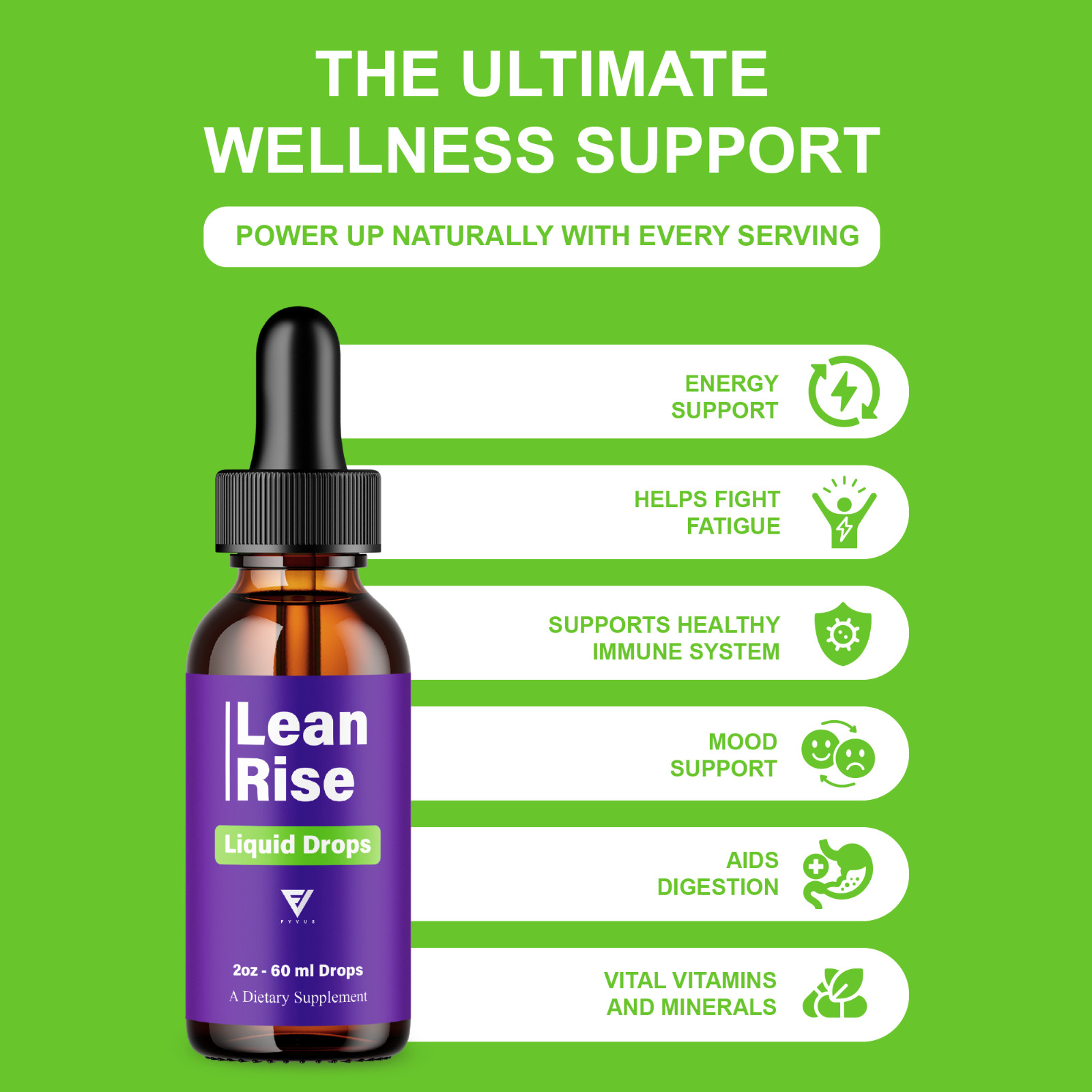 (5 Pack) Lean Rise Weight Support Drops, LeanRise Advanced Liquid Health (10oz)