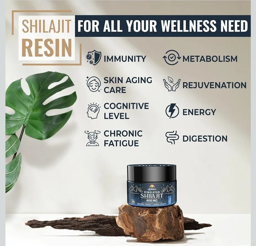 Ajoblanco 800 Mg Himalayan Shilajit Resin, Shilajit Pure Himalayan Organic, Shil