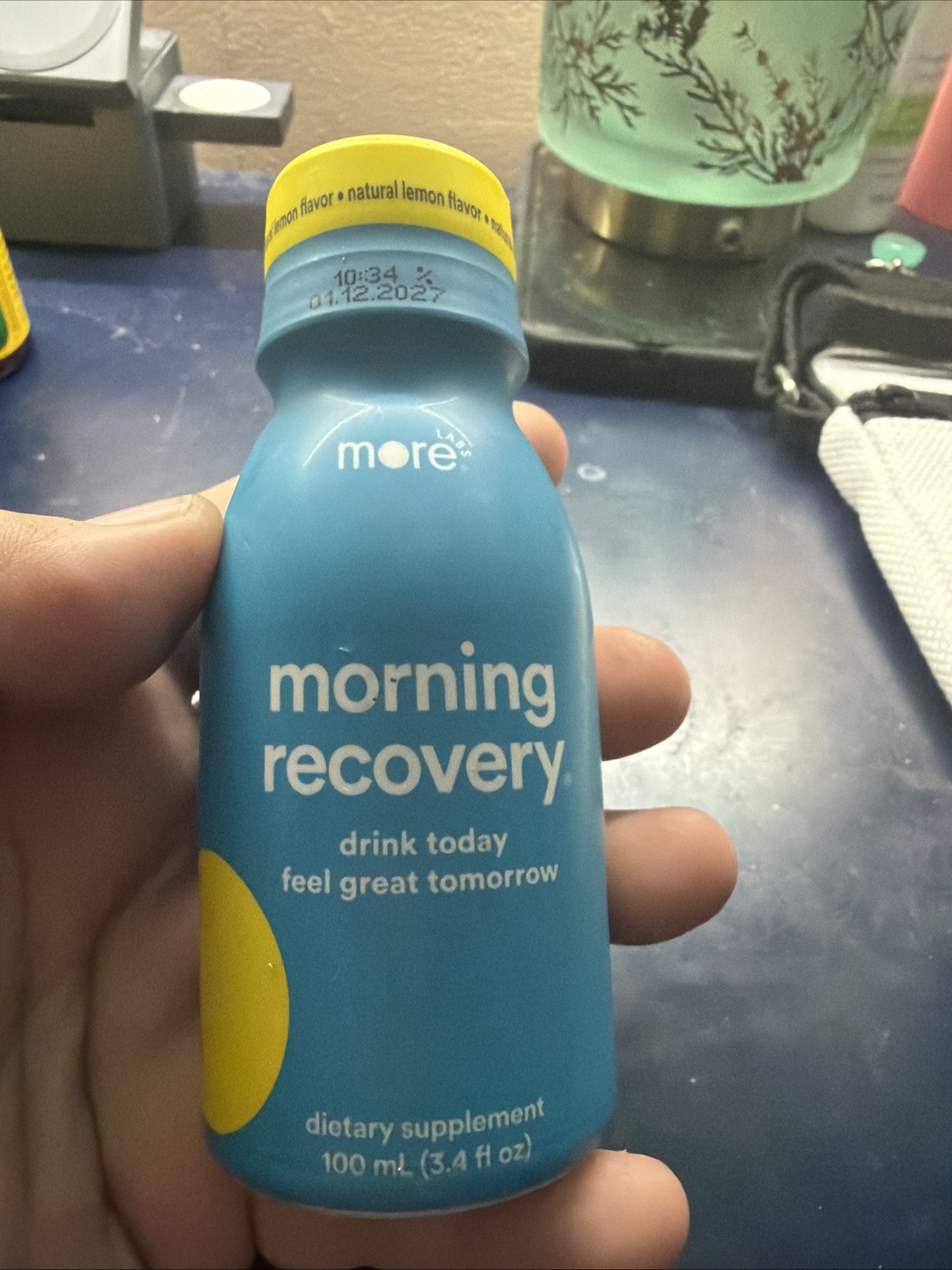 More Labs Morning Recovery Drink Supplement – Lemon Flavor – 3.4 oz
