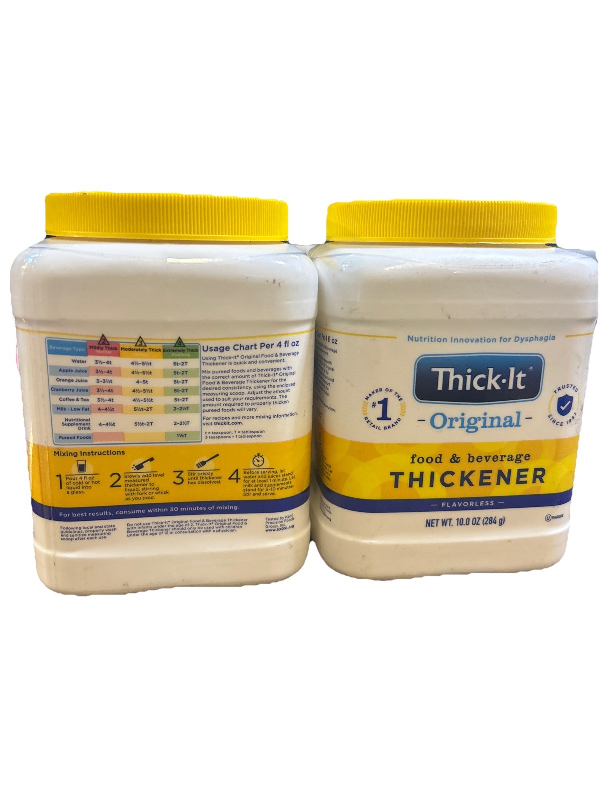 2 Pack Thick-It Original Food & Drink Thickener Unflavored 10 oz Each Canister