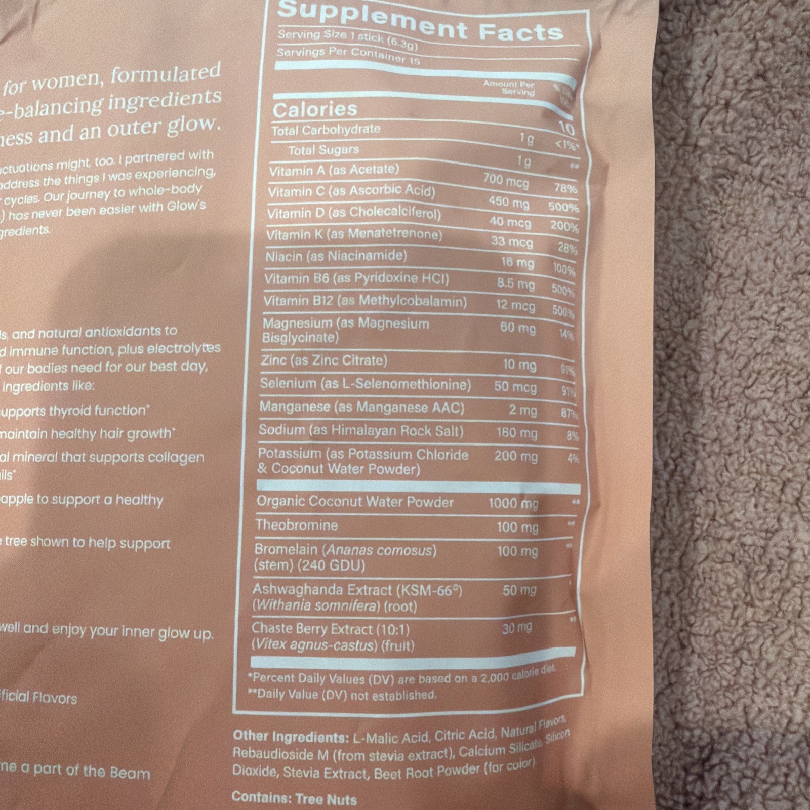 beam Glow Women’s Superpowder Strawberry Kiwi 15 Sticks Gluten-Free Exp 11/27