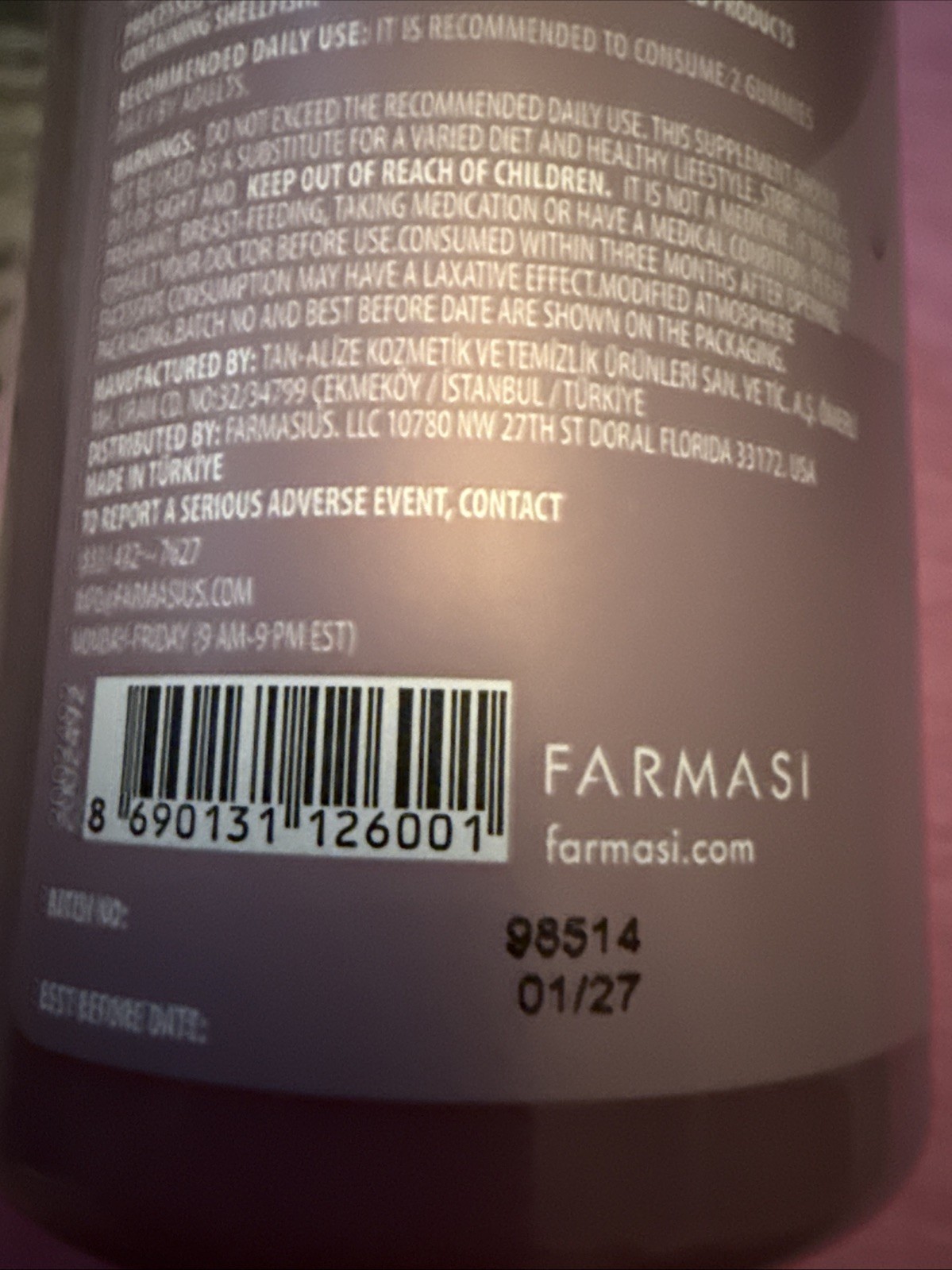 FARMASI Nutriplus Gummies – Apple Cider Vinegar 60 Gummies Exp 5/27.FREE SHIP