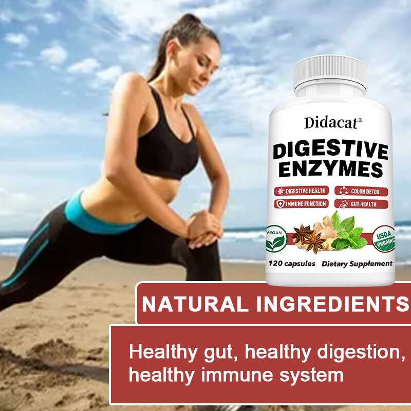 Digestive Enzymes for Colon Detox, Gas, Constipation & Bloating Relief