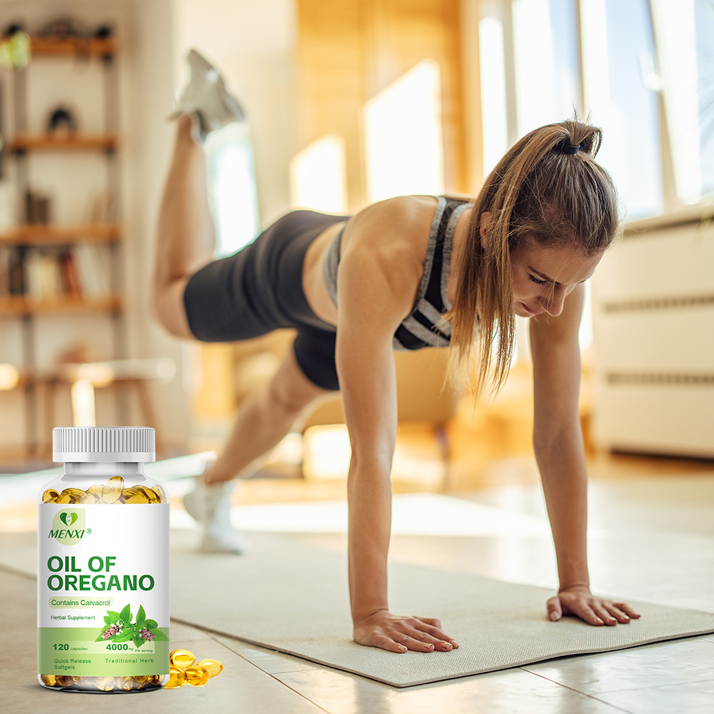 MENXI Oregano Oil Premium Formula Organic Extract 120 Softgels Immune Support