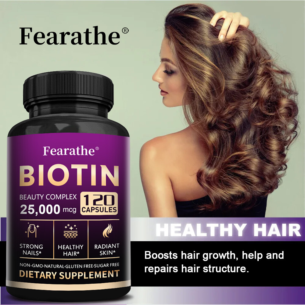 Biotin Beauty Complex 25 000 mcg Maximum Strength Hair Skin and Nails Health
