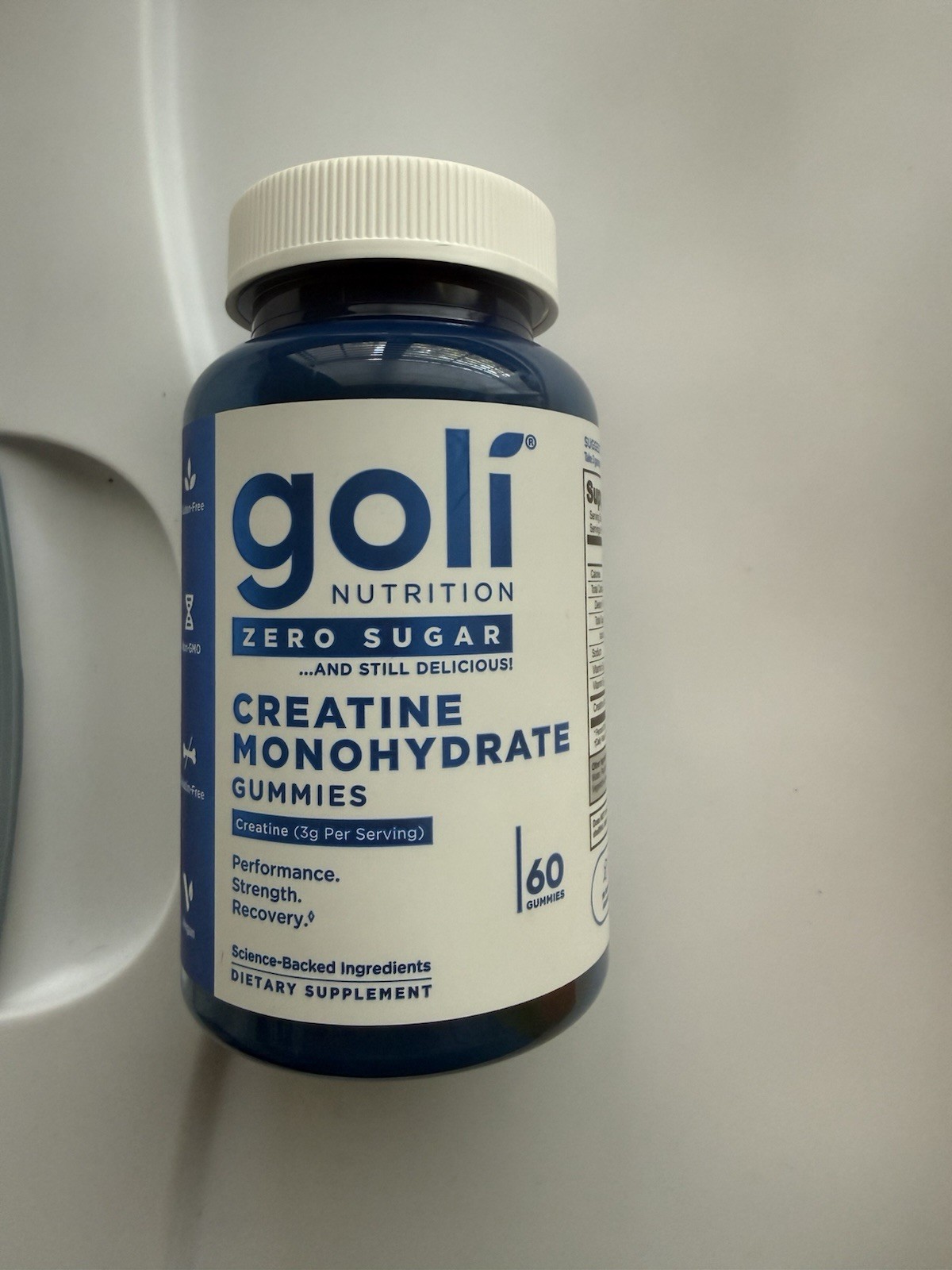 Goli Nutrition Zero Sugar Creatine Monohydrate Gummies Keto Kosher 3000mg 60